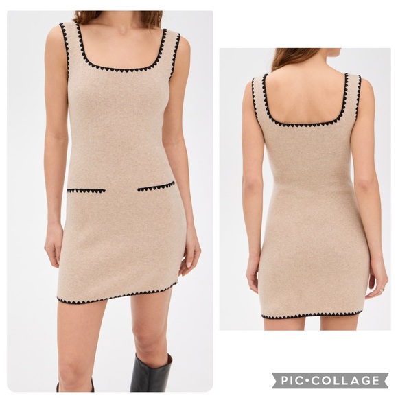 Reformation Dresses & Skirts - Reformation Isabelle Regenerative Wool Embroidered Sweater Dress Size L